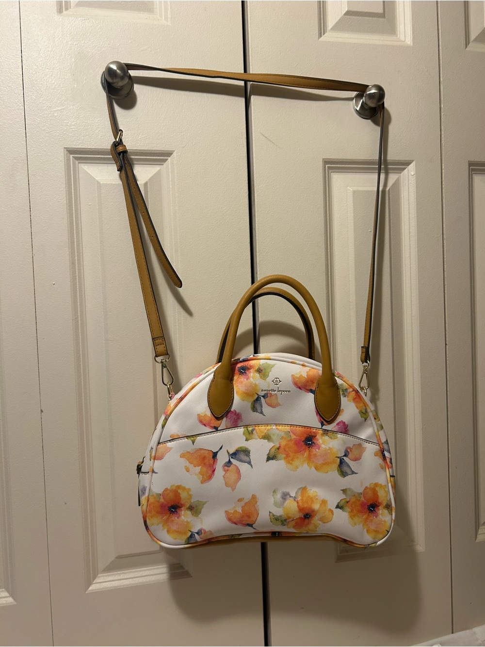 Nanette Lepore Yellow Floral Purse + pouch